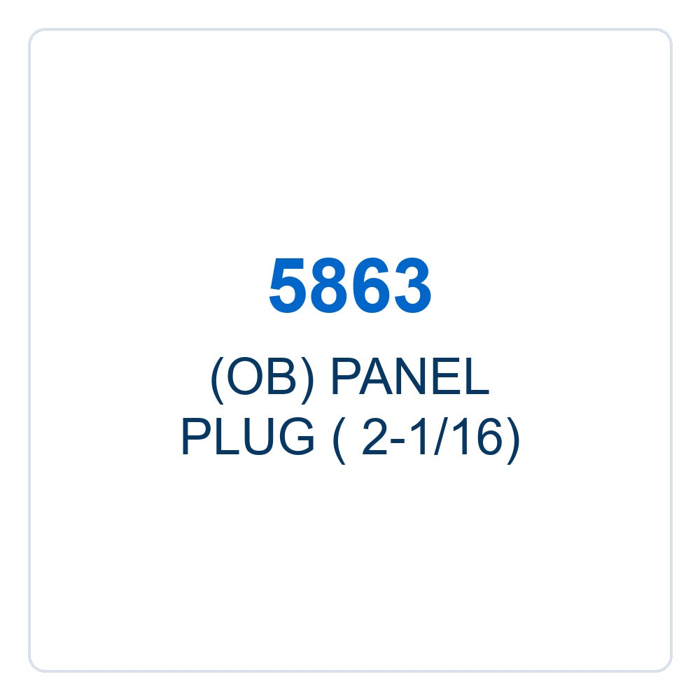 Walker Part # 5863 : (OB) PANEL PLUG ( 2-1/16)