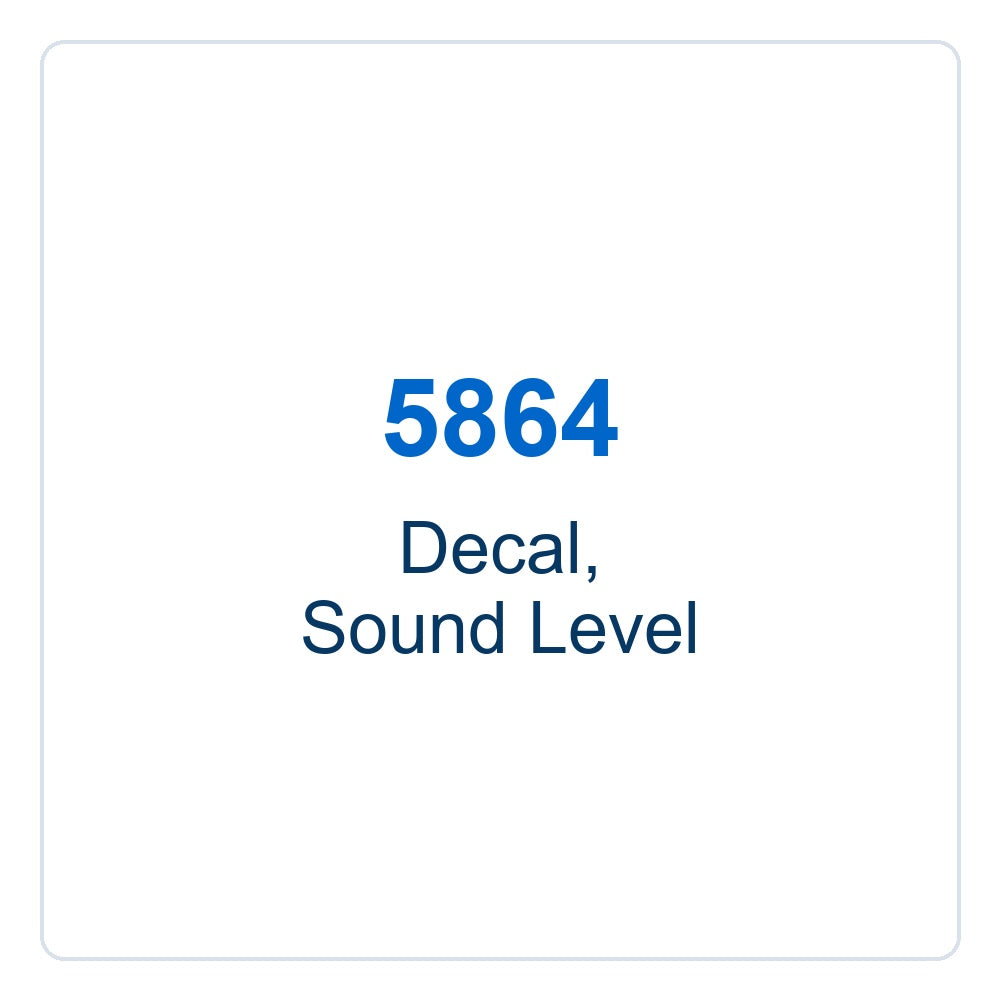 Walker Part # 5864 : Decal, Sound Level