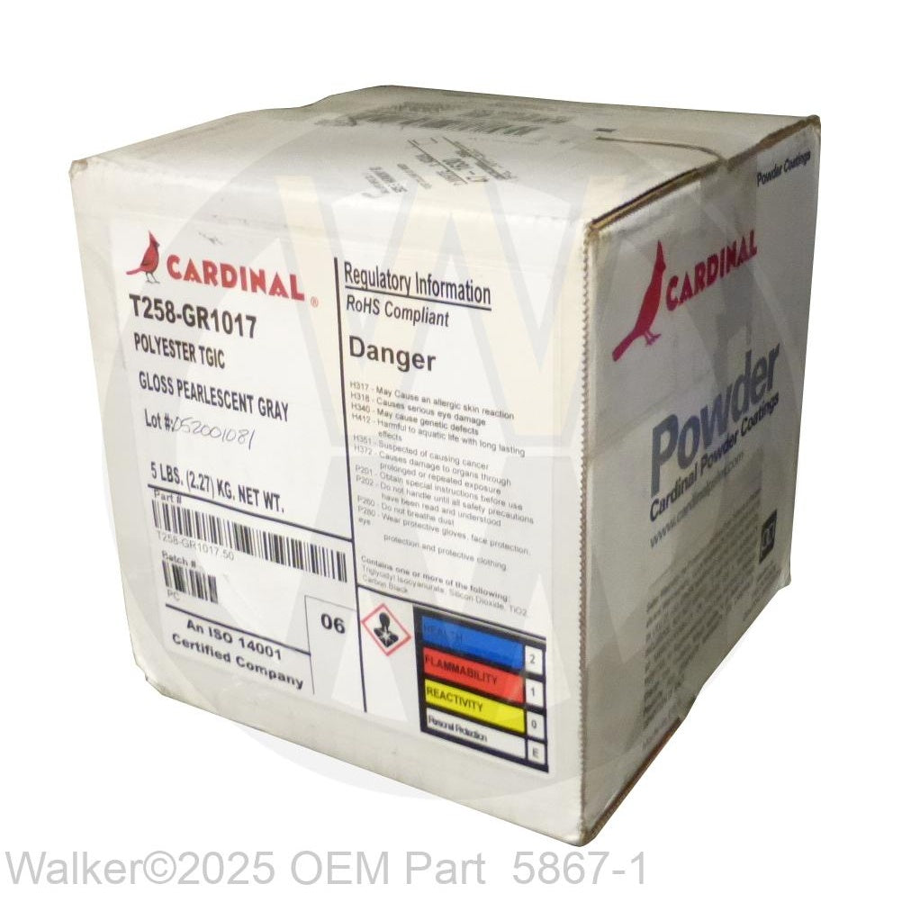 Walker Part # 5867-1 : GREY POWDER 5LBS