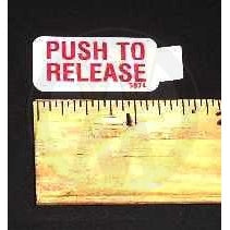 Walker Part # 5874 : (NR) DECAL, PUSH TO RELEASE/LEXAN