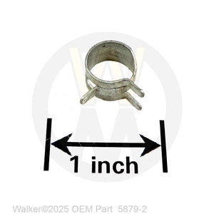 Walker Part # 5879-2 : HOSE CLAMP (7/16 SILVER)