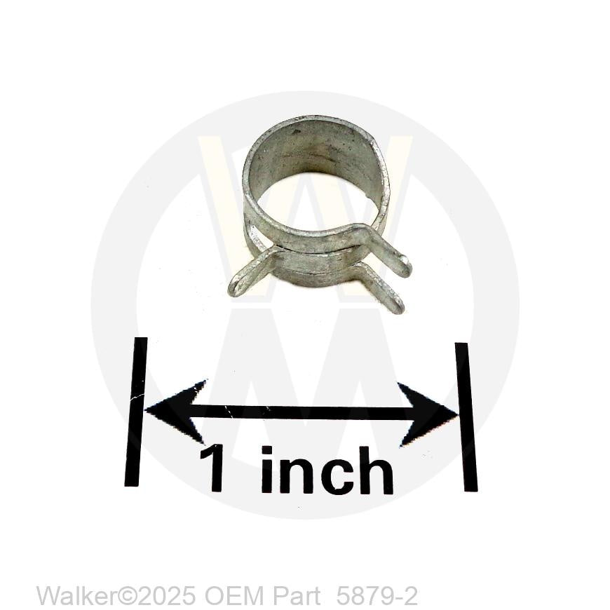 Walker Part # 5879-2 : HOSE CLAMP (7/16 SILVER)