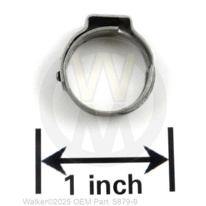 Walker Part # 5879-9 : Stepless Ear Clamp/Blk 15.7