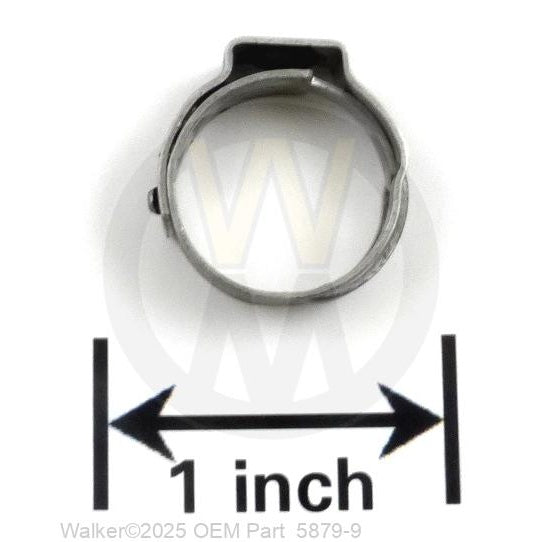 Walker Part # 5879-9 : Stepless Ear Clamp/Blk 15.7