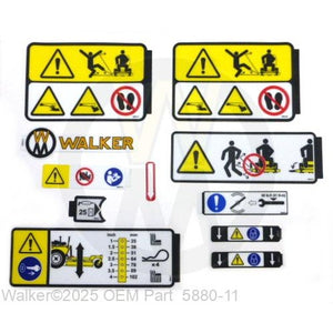 Walker Part # 5880-11 : DECAL PACKAGE/36/42/48/54
