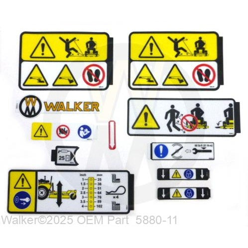 Walker Part # 5880-11 : DECAL PACKAGE/36/42/48/54