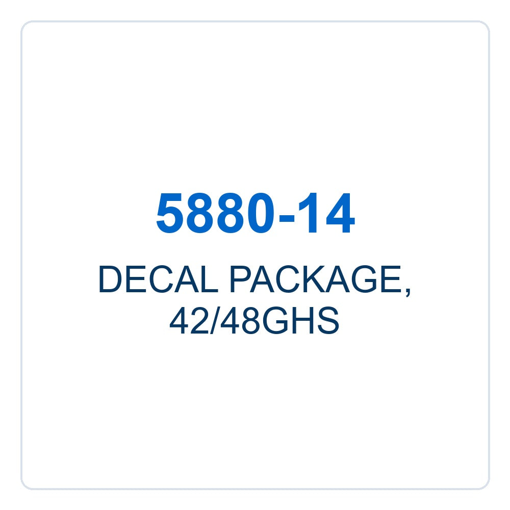 Walker Part # 5880-14 : DECAL PACKAGE, 42/48GHS