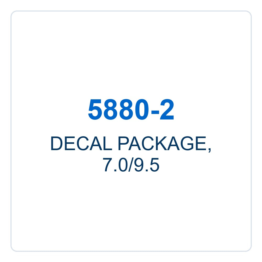 Walker Part # 5880-2 : DECAL PACKAGE, 7.0/9.5