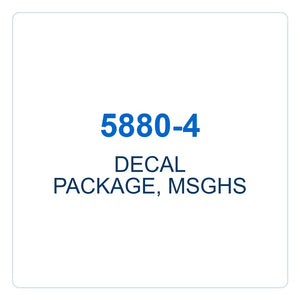 Walker Part # 5880-4 : DECAL PACKAGE, MSGHS