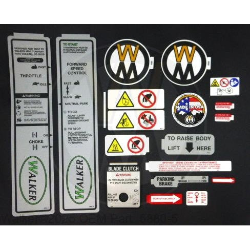 Walker Part # 5880-5 : DECAL PACKAGE/C-SINGLE