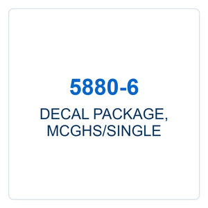 Walker Part # 5880-6 : DECAL PACKAGE, MCGHS/SINGLE