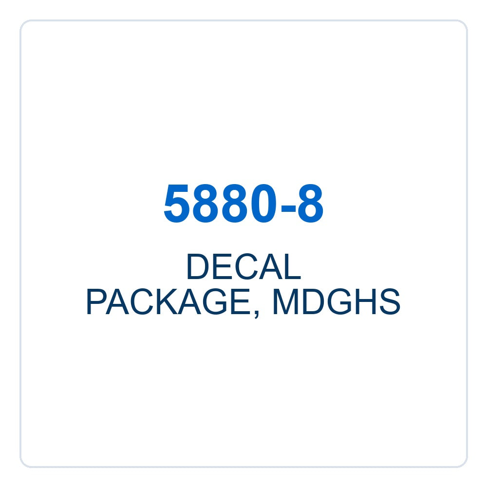 Walker Part # 5880-8 : DECAL PACKAGE, MDGHS
