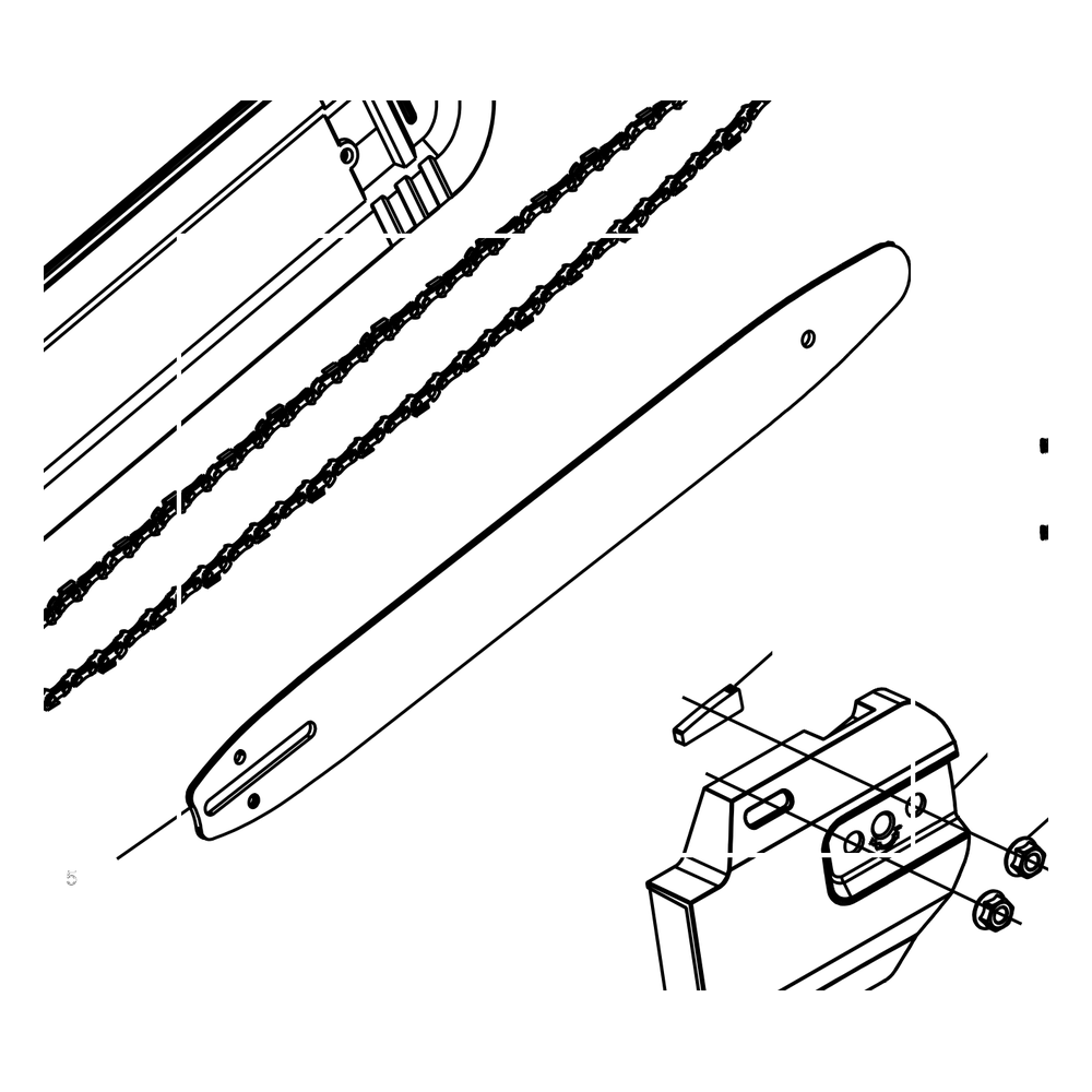 Kress Part # 59002679 : 18inch Chainsaw bar for KA2701