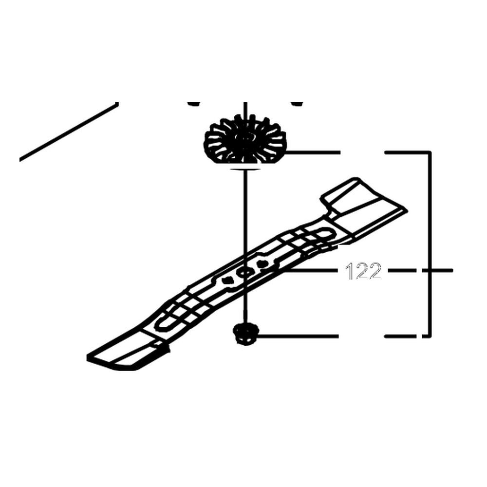 Kress Part # 59003235 : 21 inch Lawn Mower Blade for KA2123