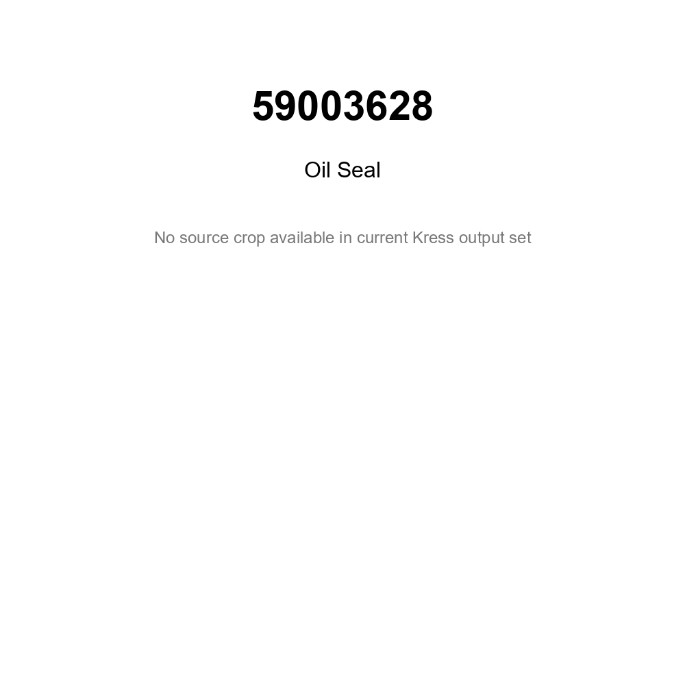 Kress Part # 59003628 : Oil Seal