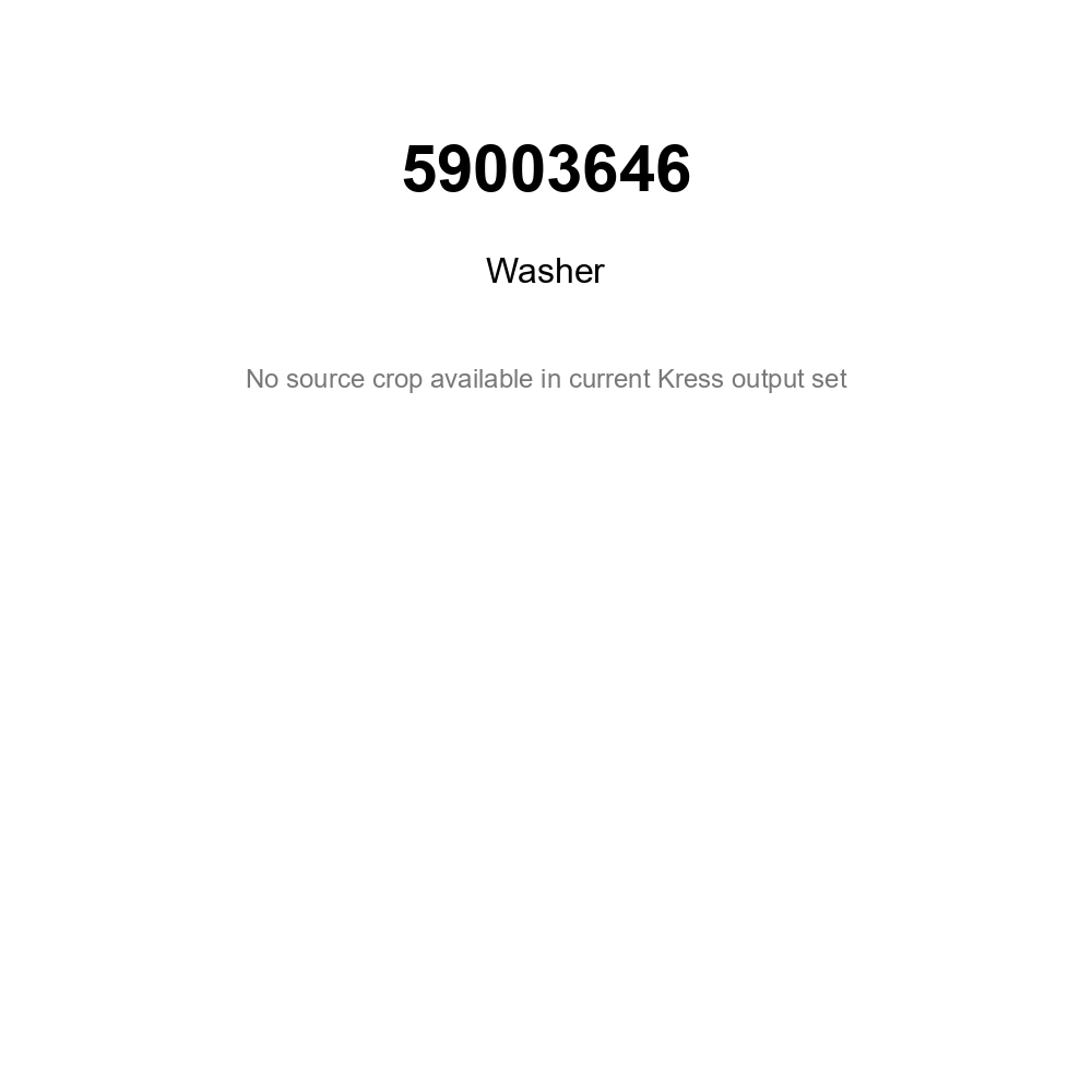 Kress Part # 59003646 : Washer