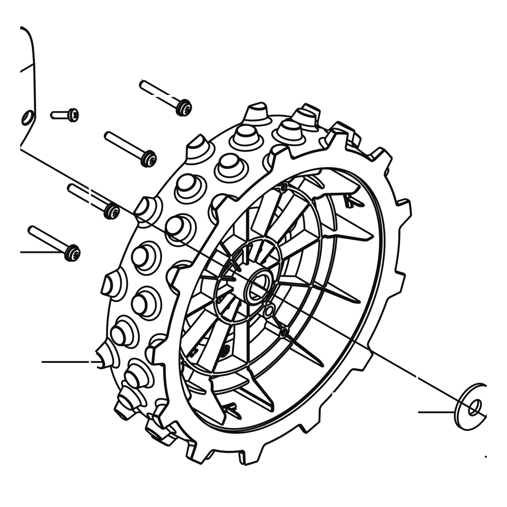 Kress Part # 59003710 : Rear wheel