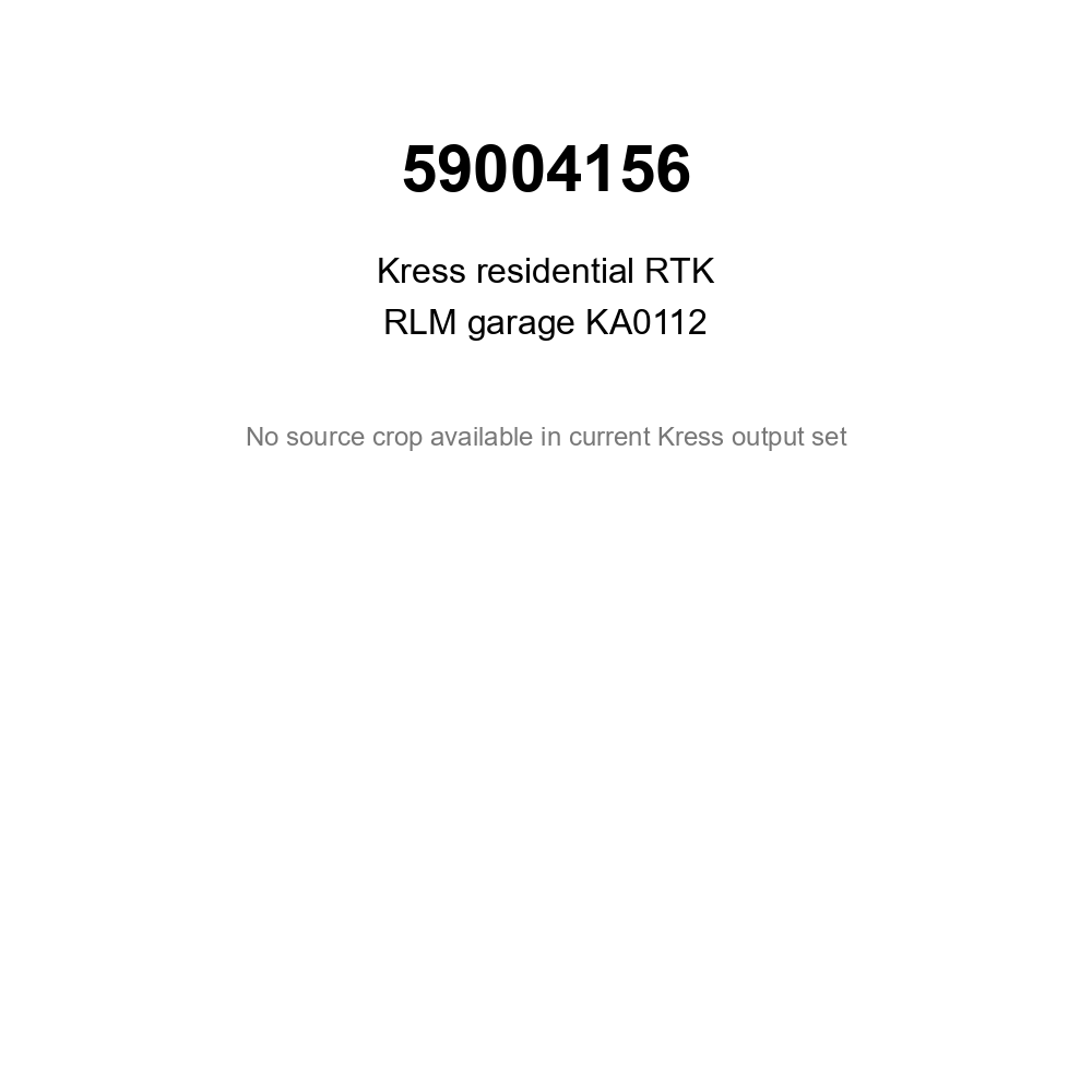 Kress Part # 59004156 : Kress residential RTK RLM garage KA0112