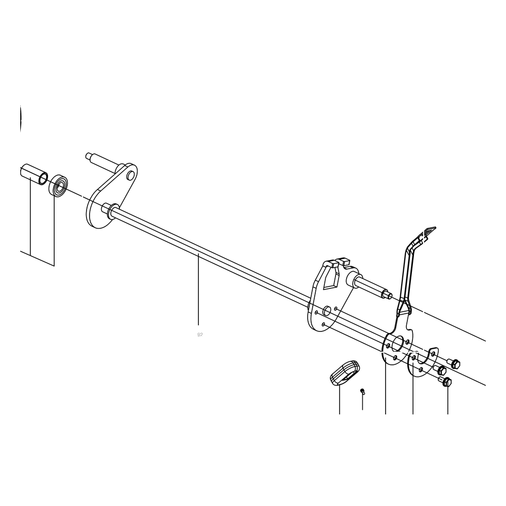 Kress Part # 59004747 : Front Roller Shaft
