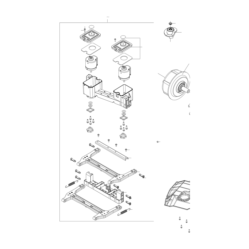 Kress Part # 59004858 : Cutting motor assembly