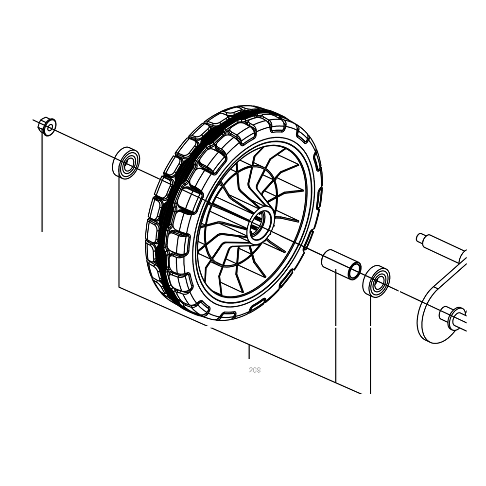 Kress Part # 59004909 : Front Wheel Assembly