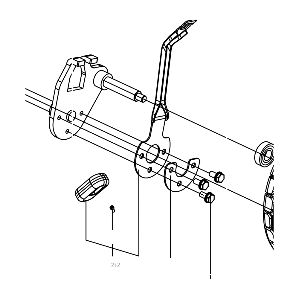 Kress Part # 59004912 : Front Height Adjustment Handle Assembly