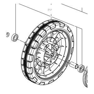 Kress Part # 59005193 : Rear Wheel Assembly(without gear)
