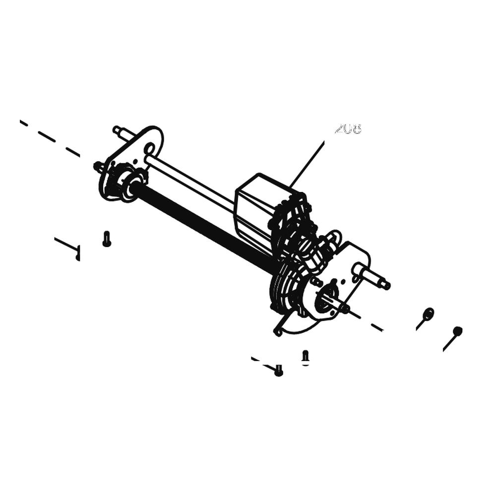 Kress Part # 59005772 : Rear axle and height adjustment assembly