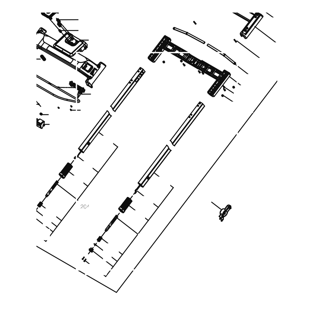 Kress Part # 59006097 : Right aluminium tube assembly