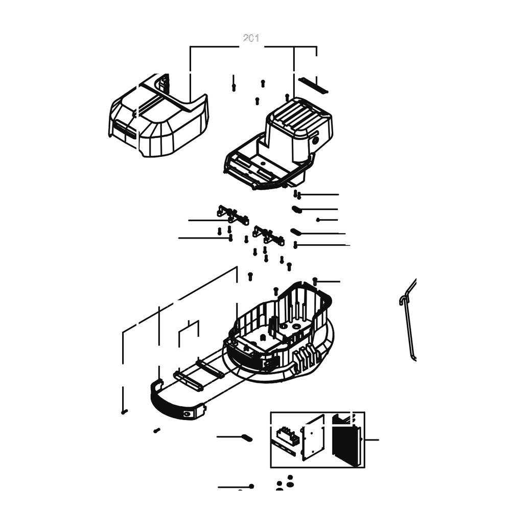 Kress Part # 59006437 : Battery support assembly