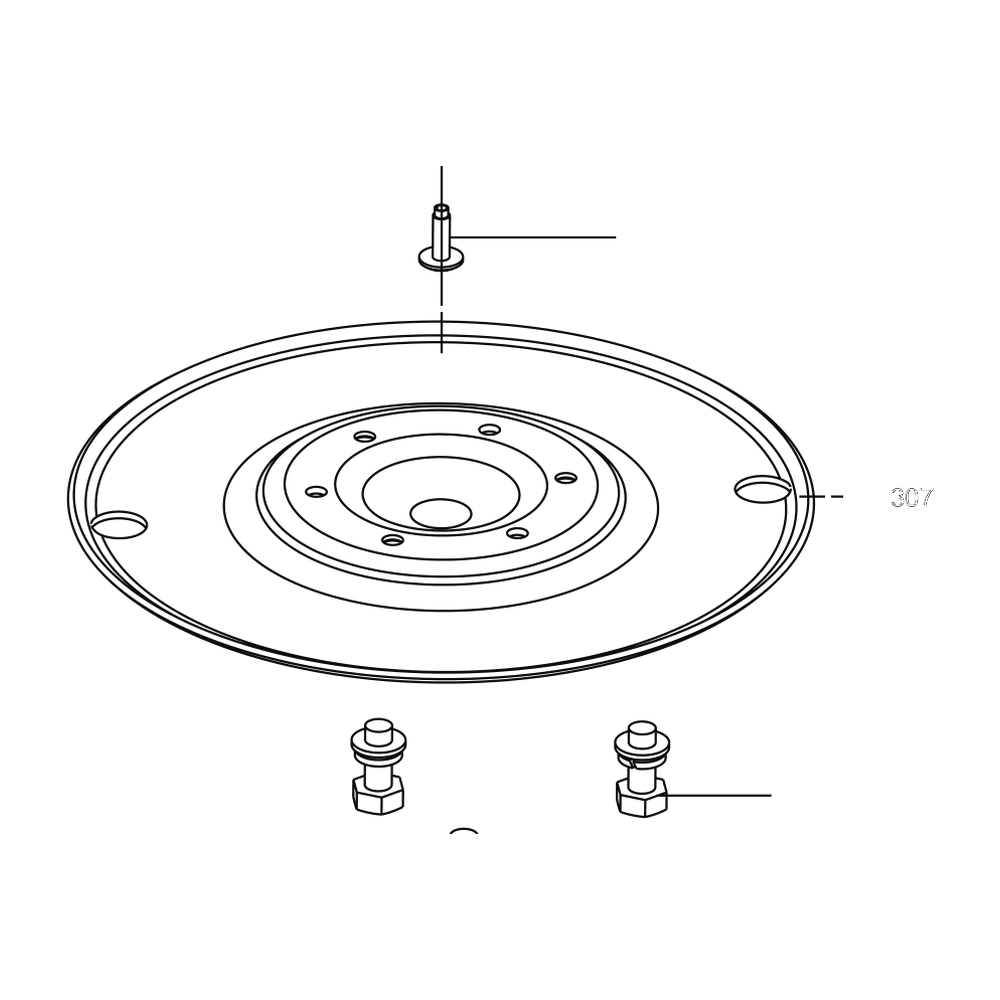 Kress Part # 59007085 : Plate for gliding disc