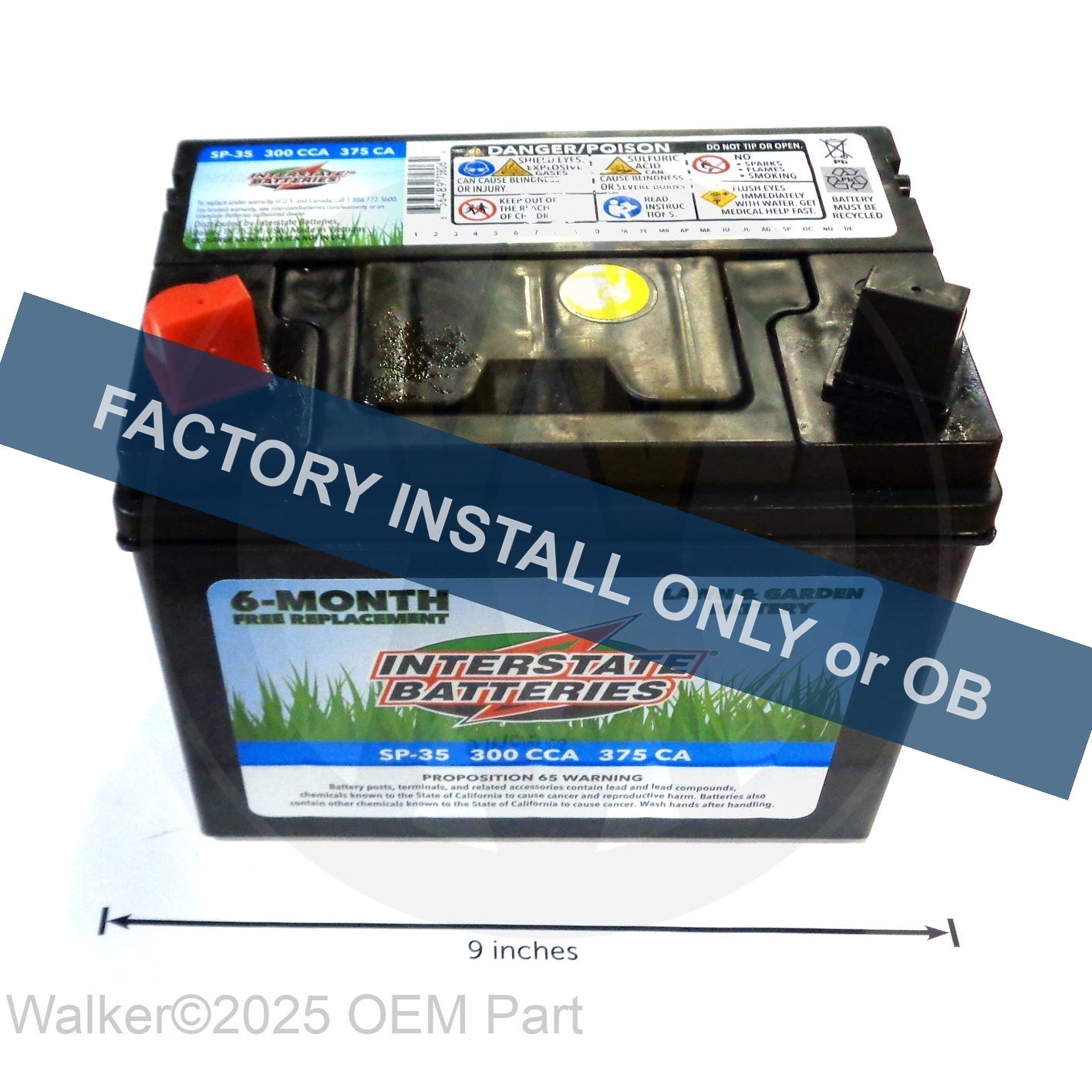 Walker Part # 5910-1 : --Battery(12V/300.CA/Wet)