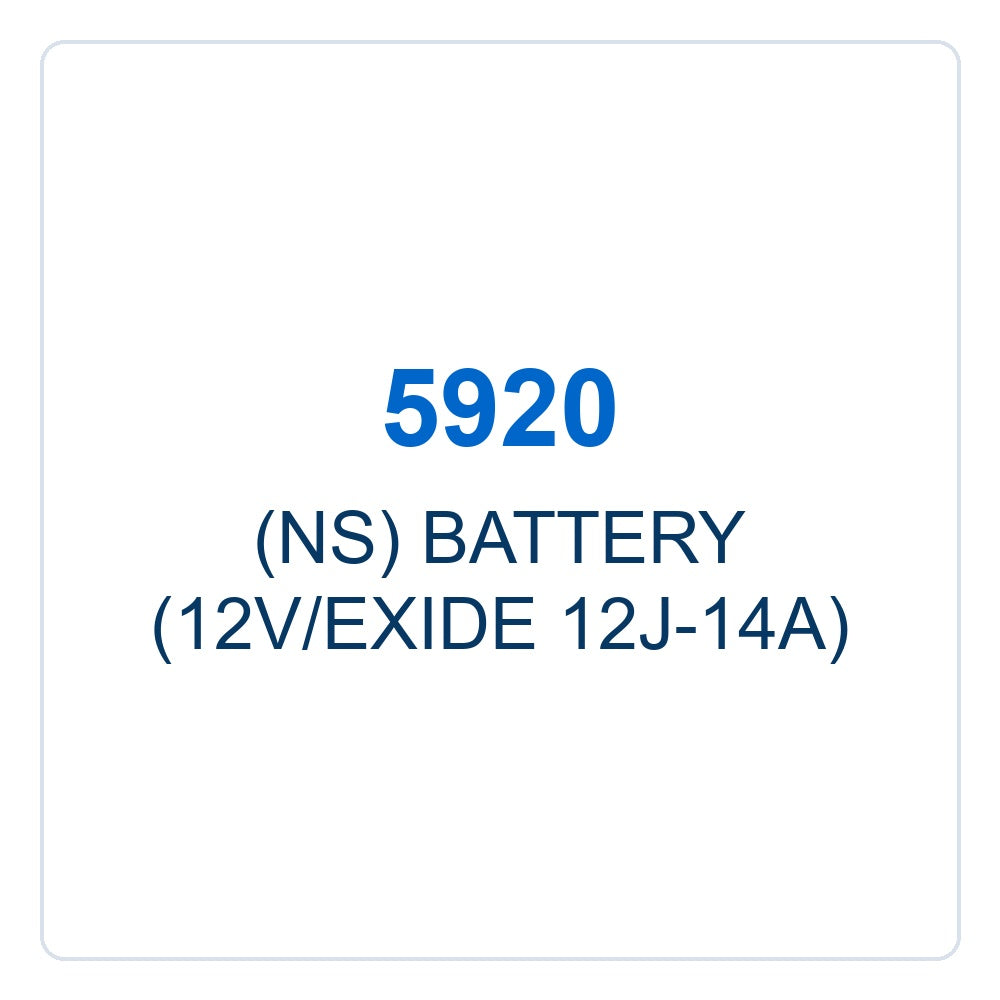 Walker Part # 5920 : (NS) BATTERY (12V/EXIDE 12J-14A)