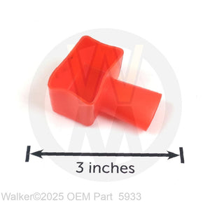 Walker Part # 5933 : BATTERY TERMINAL INSULATOR, RED (+)