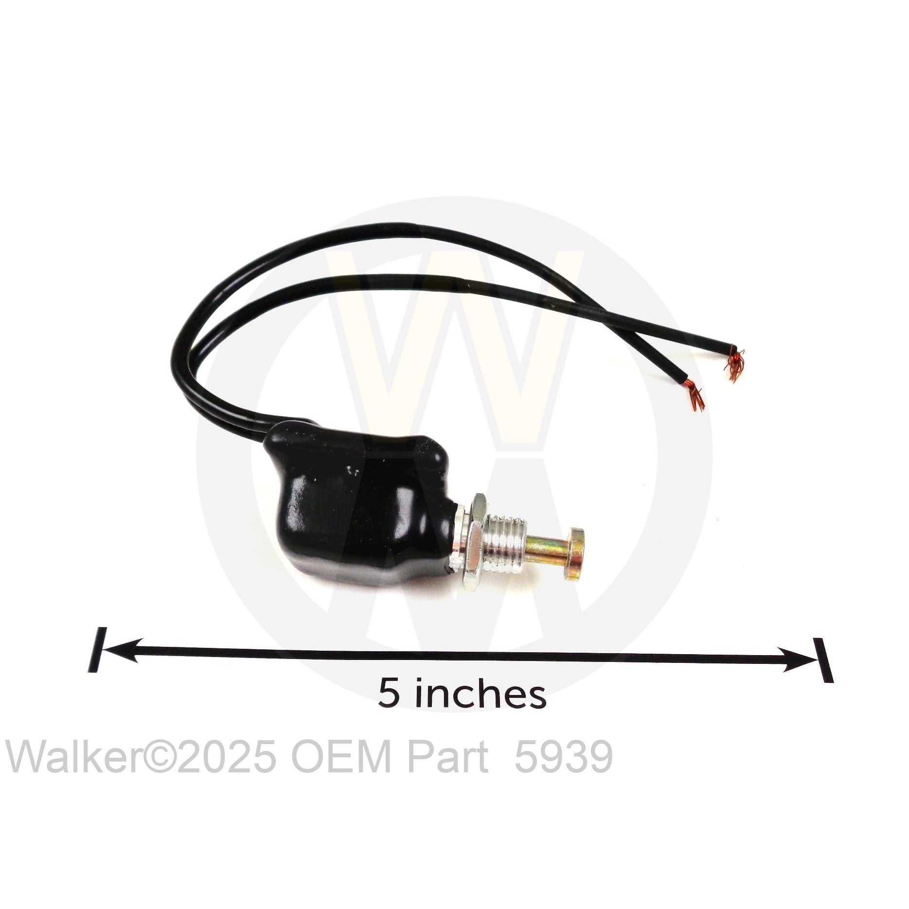 Walker Part # 5939 : (NR) SAFETY SWITCH, BLACK (NO)