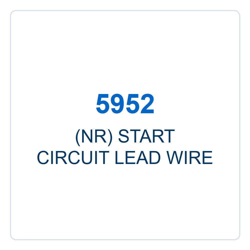 Walker Part # 5952 : (NR) START CIRCUIT LEAD WIRE