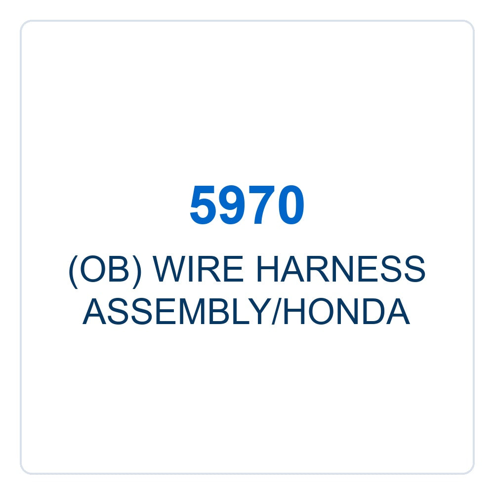 Walker Part # 5970 : (OB) WIRE HARNESS ASSEMBLY/HONDA