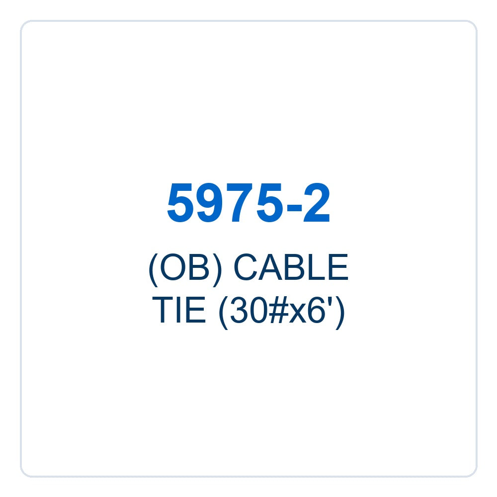 Walker Part # 5975-2 : (OB) CABLE TIE (30#x6')