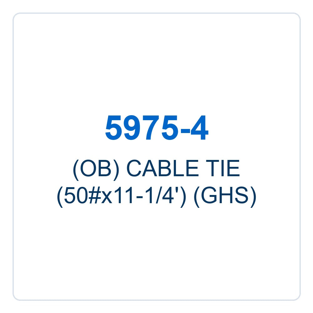 Walker Part # 5975-4 : (OB) CABLE TIE  (50#x11-1/4') (GHS)