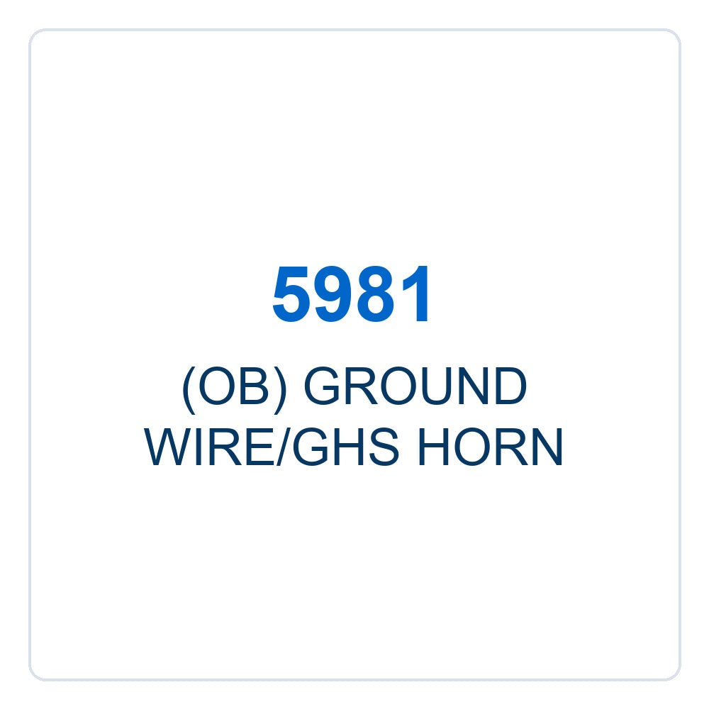 Walker Part # 5981 : (OB) GROUND WIRE/GHS HORN