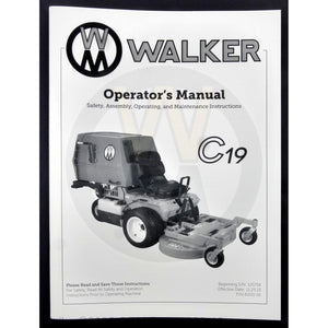 Walker Part # 6000-16 : Operator's Manual, MC19