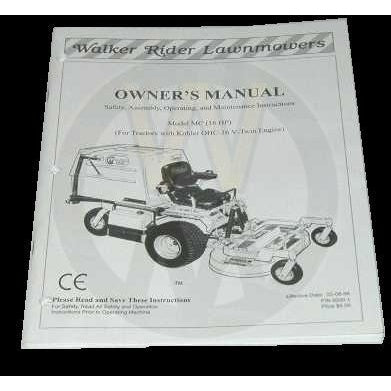 Walker Part # 6000-1 : OWNER'S MANUAL (C97-03)