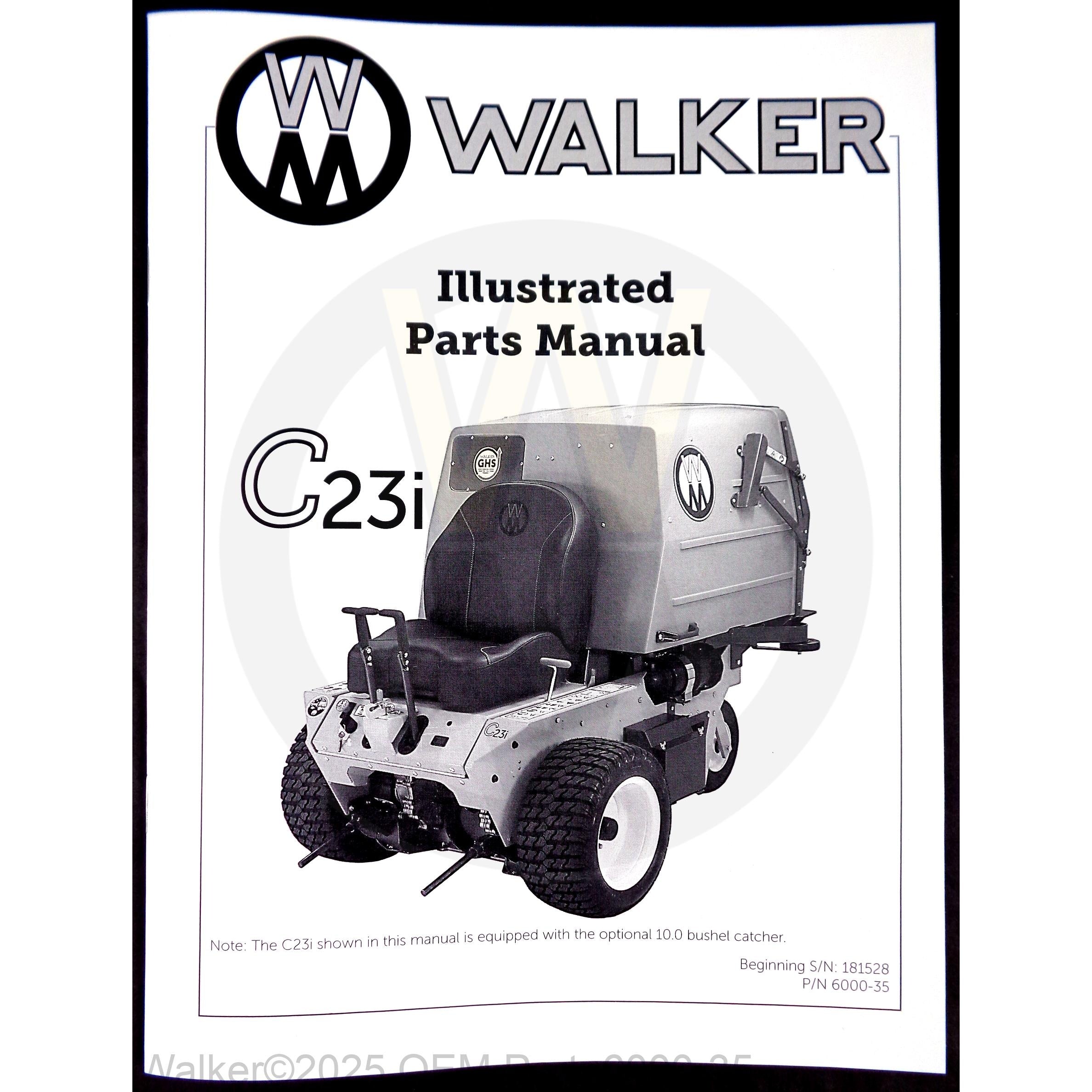 Walker Part # 6000-35 : Parts Manual/MC23i