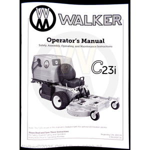 Walker Part # 6000-36 : Operator's Manual/MC23i
