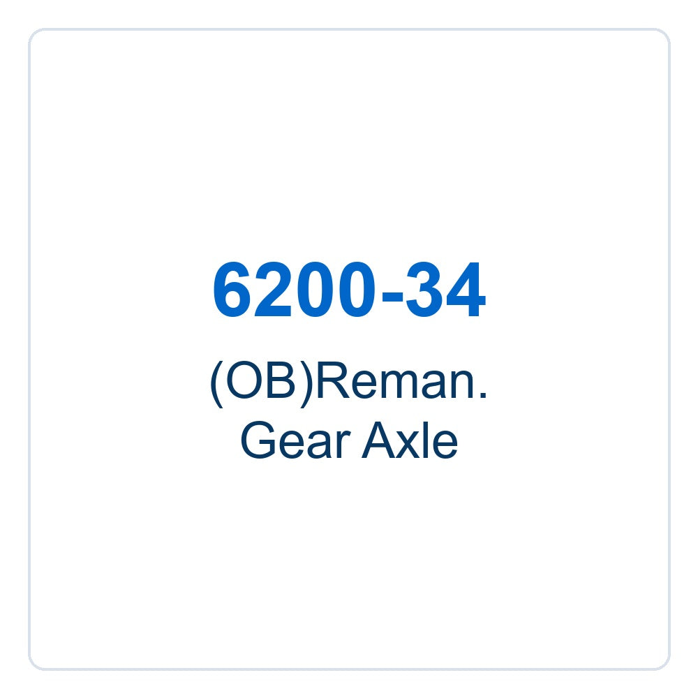 Walker Part # 6200-34 : (OB)Reman. Gear Axle