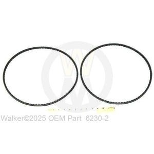 Walker Part # 6230-2 : ENGINE/PTO BELT MATCHED SET)
