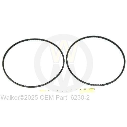 Walker Part # 6230-2 : ENGINE/PTO BELT MATCHED SET)