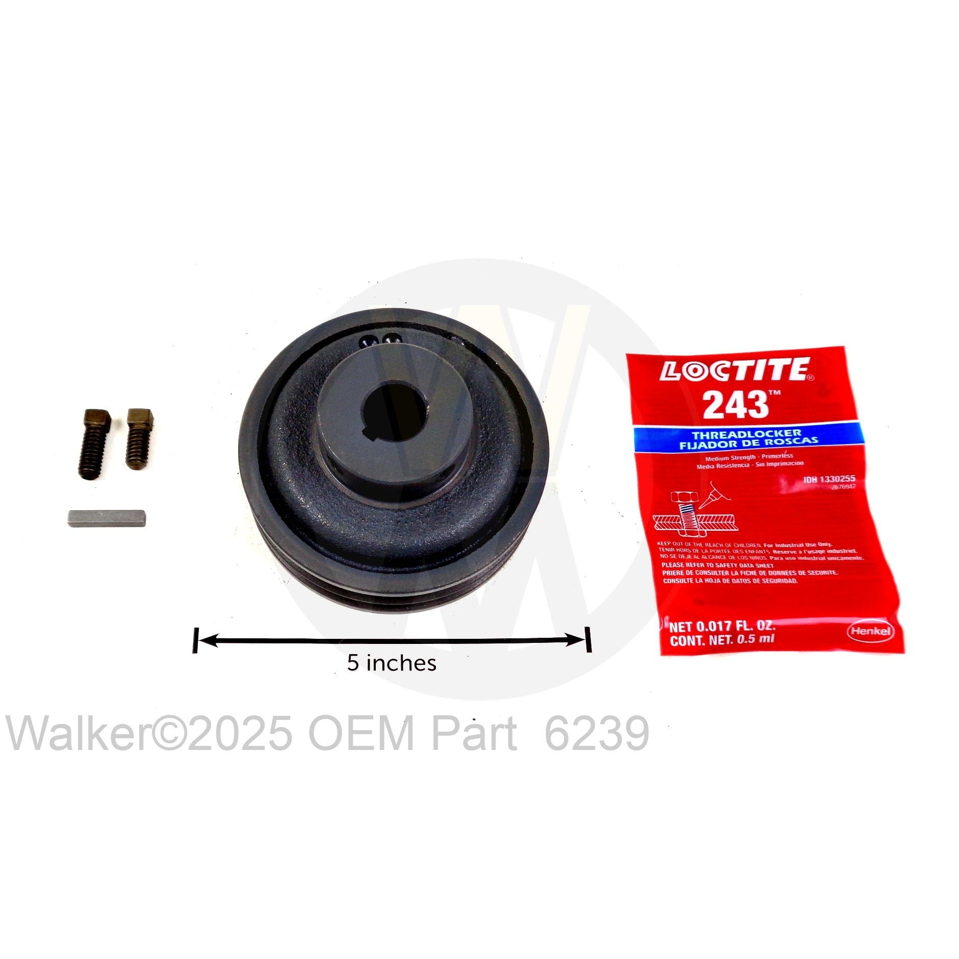 Walker Part # 6239 : (NR) Blower Pulley (4/3V)