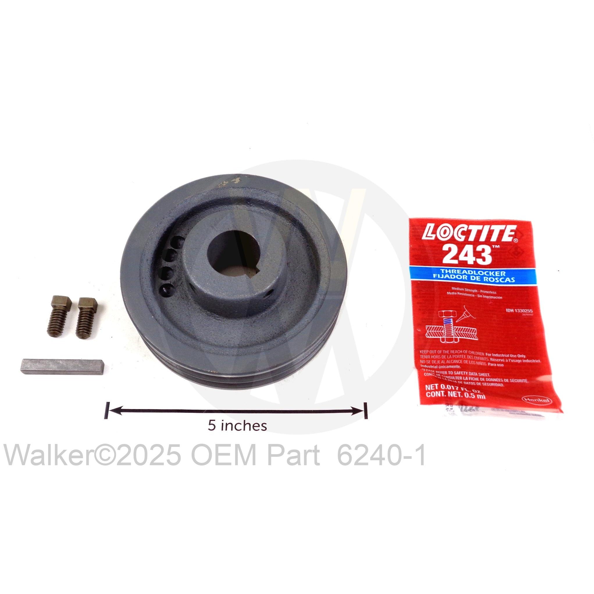 Walker Part # 6240-1 : ENGINE PULLEY (4-1/2/3V)