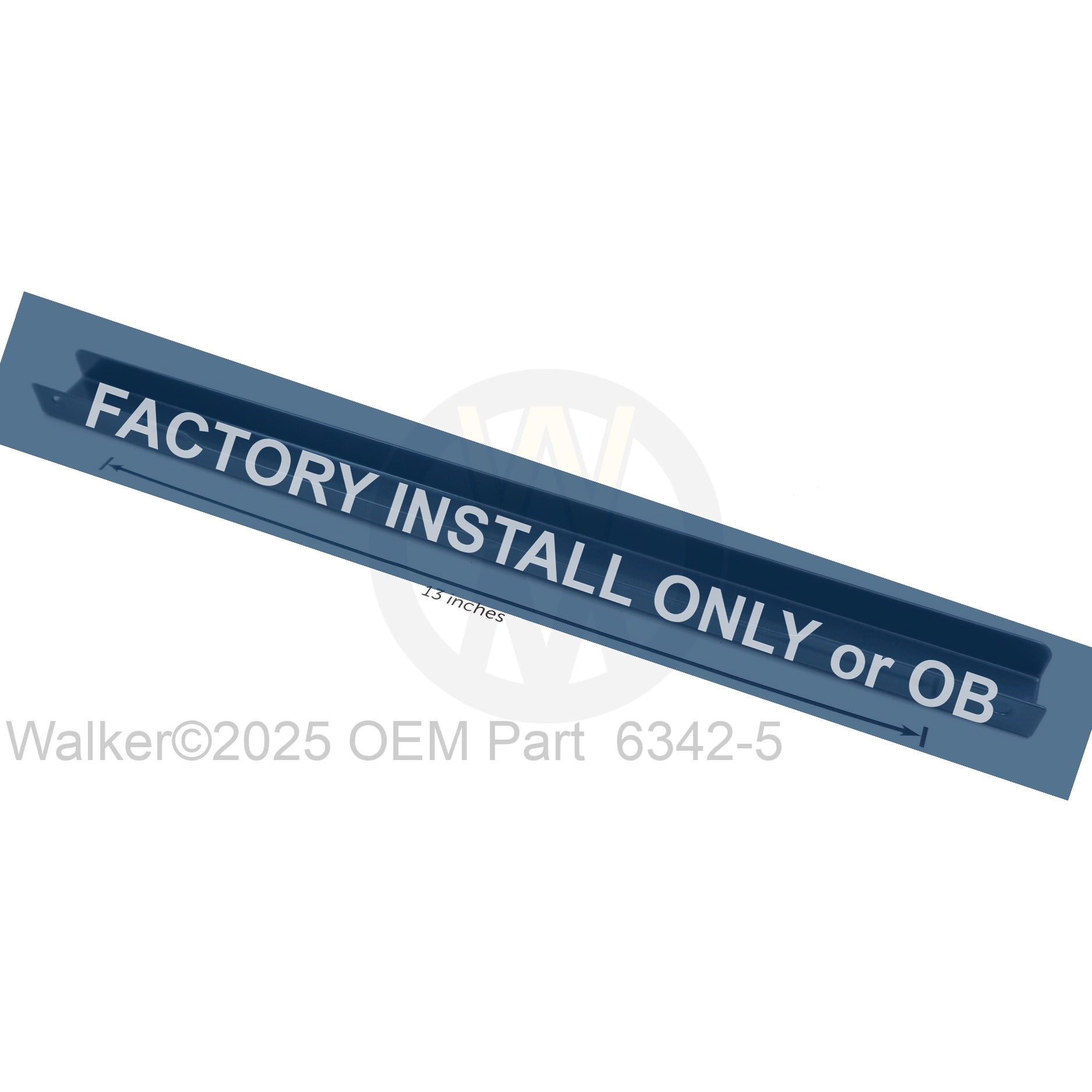 Walker Part # 6342-5 : Wiring Channel